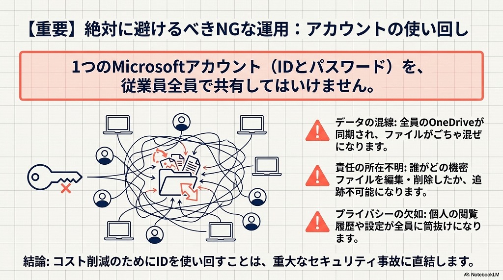 アカウント共有のNG事例と正しい招待手順