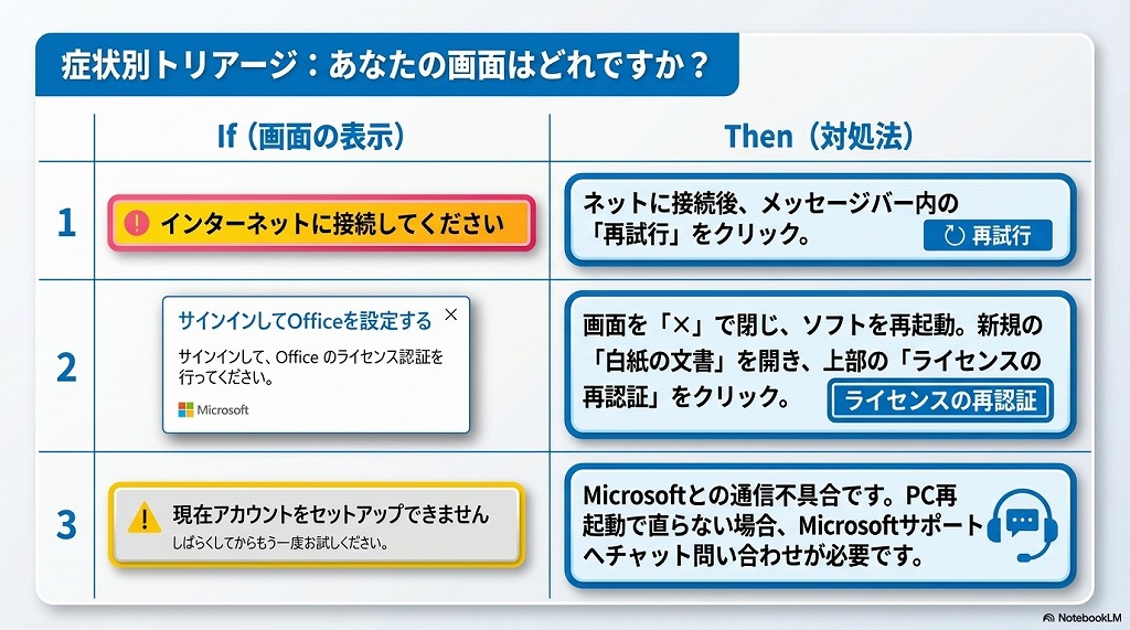【最短1分】Office 2024/2021が急に使えなくなった時の解決手順