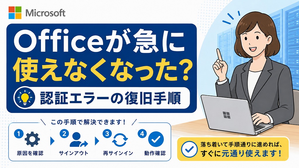 【解決1分】Office2024/2021が急に使えなくなった！ライセンス認証エラー「インターネットに接続してください」の復旧方法