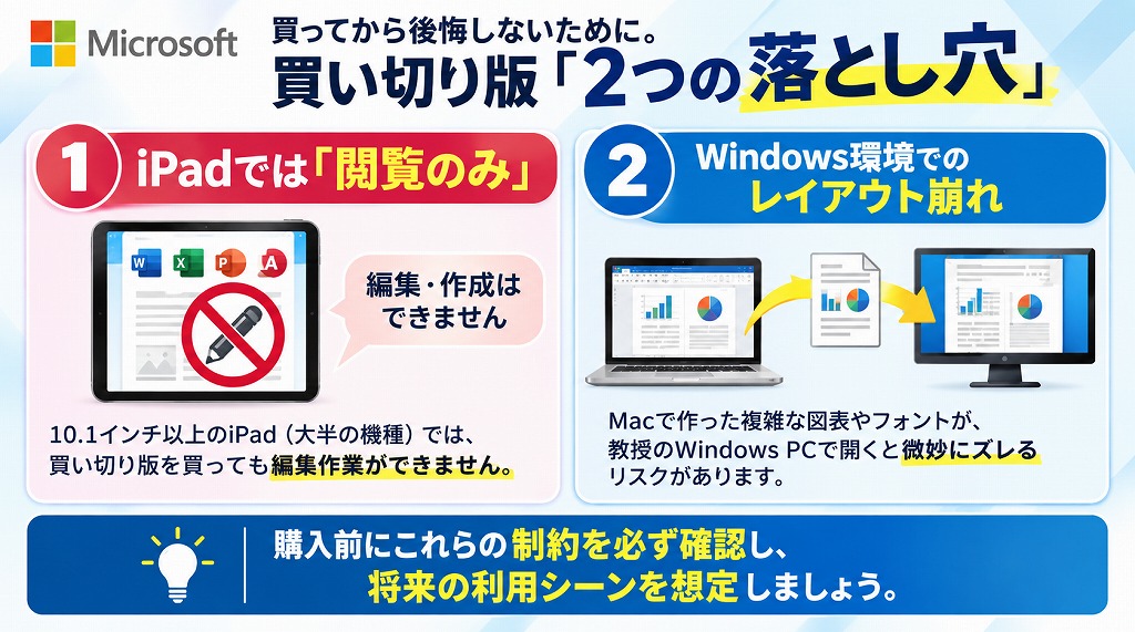買ってから後悔しないために。買い切り版の「2つの痛いデメリット」