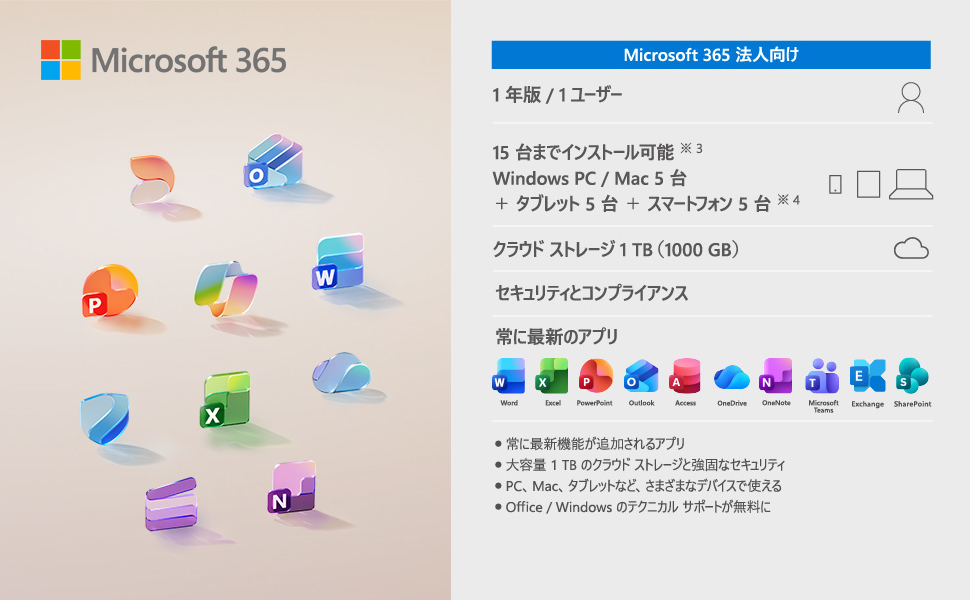 ビジネスを本格化させるなら「Microsoft 365 Business Standard」