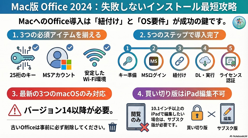 まとめ：Mac版 Office 2024をインストールして快適な作業環境を作ろう
