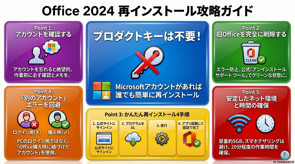 まとめ：Microsoftアカウントがあれば再インストールは簡単！