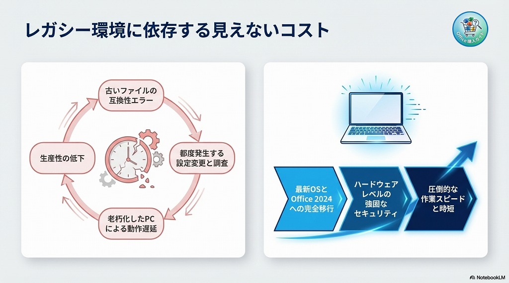 なぜ「最新Office搭載の新しいPC」への移行が根本解決になるのか？
