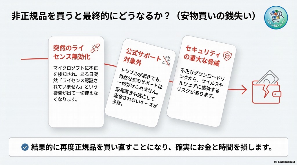 🚨 なぜ数千円で売られているの？激安Officeの危険なカラクリ