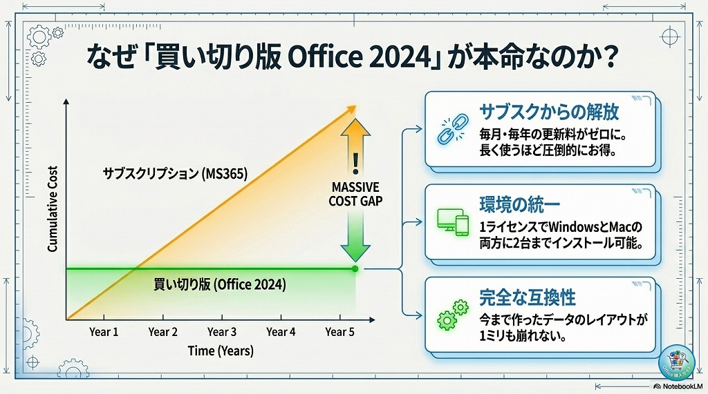 3.【永続的解決】最新の買い切り版「Office 2024」を導入する