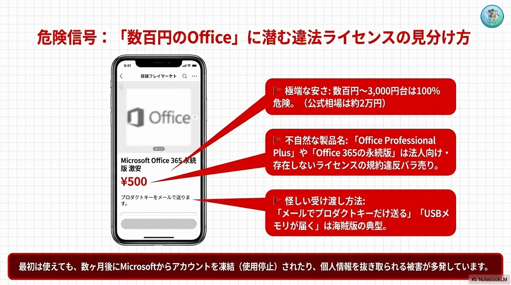 買ってはいけない!非正規品(違法ライセンス)の見分け方