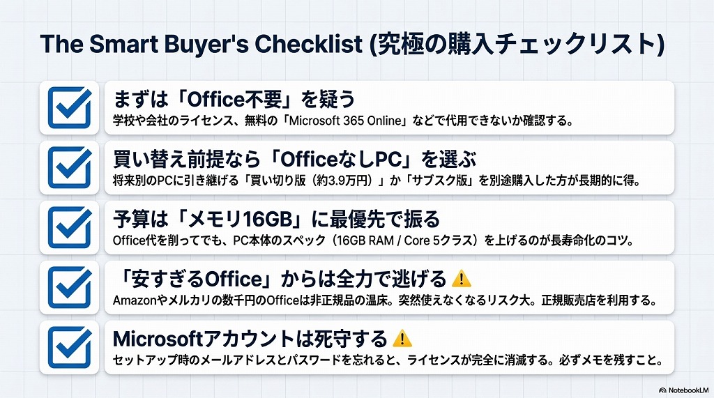 まとめ:あなたに最適なOfficeの選び方