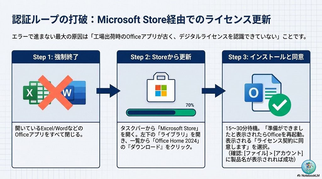 【画像で解説】Office 2024が使えない・認証できない時の解決手順