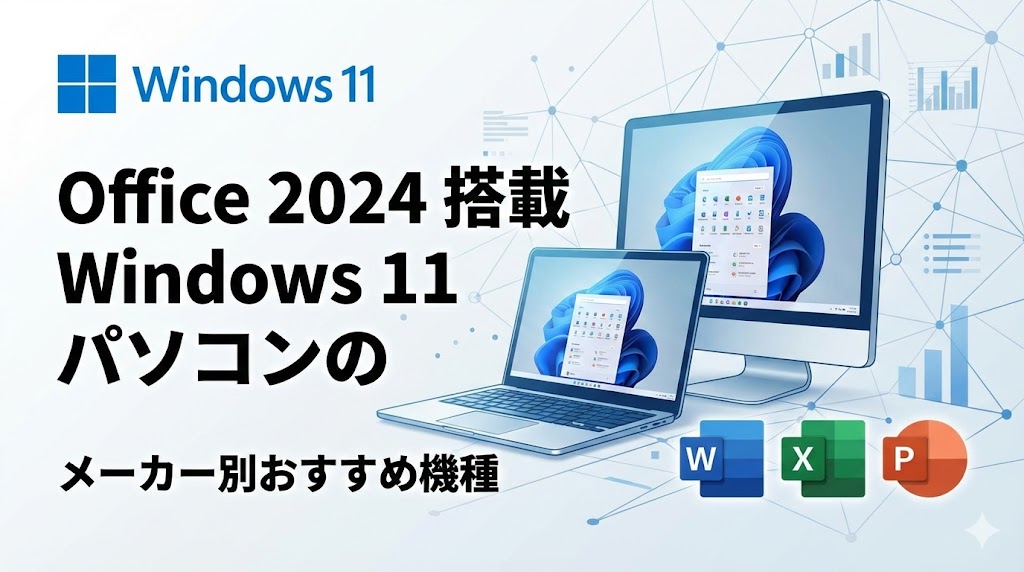 Office 2024 搭載 Windows 11 パソコンのメーカー別おすすめ機種