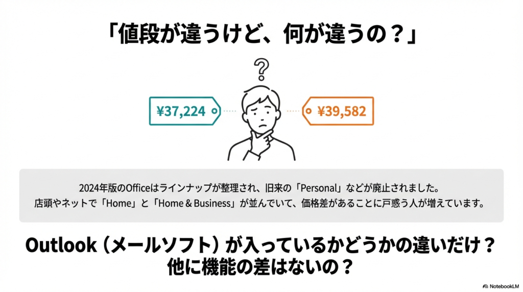 【徹底比較】Office Home 2024 と Office Home & Business 2024 の違い【オフィスホームアンドビジネス】
