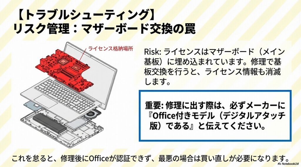「マザーボード交換」でライセンスが消えるリスク