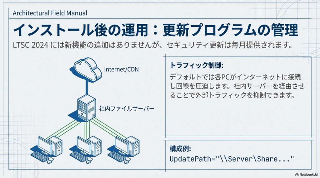 インストール後のセキュリティ更新（アップデート）の管理