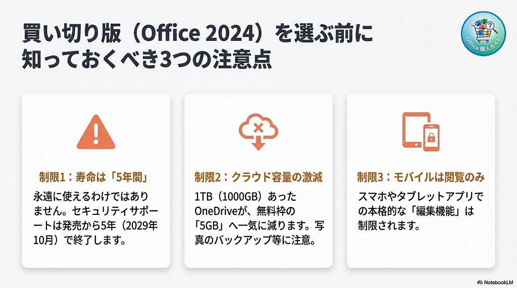 【正直なレビュー】買い切り版(Office 2024)にも弱点はある!