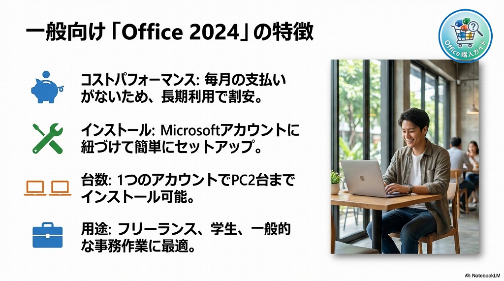 一般向け「Office 2024」の特徴とおすすめな人