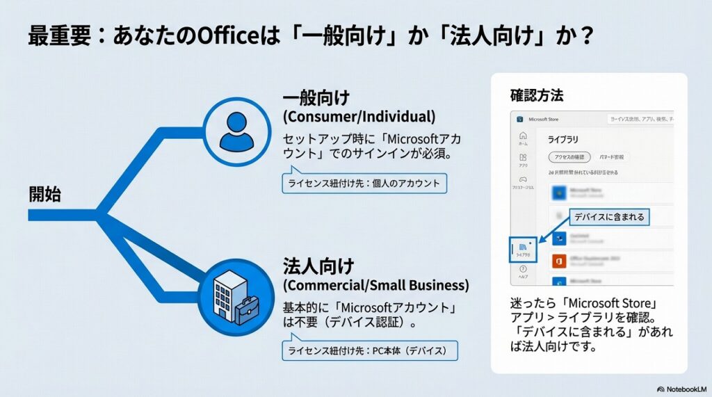 【判別方法】あなたのOfficeは「一般向け」？「法人向け」？