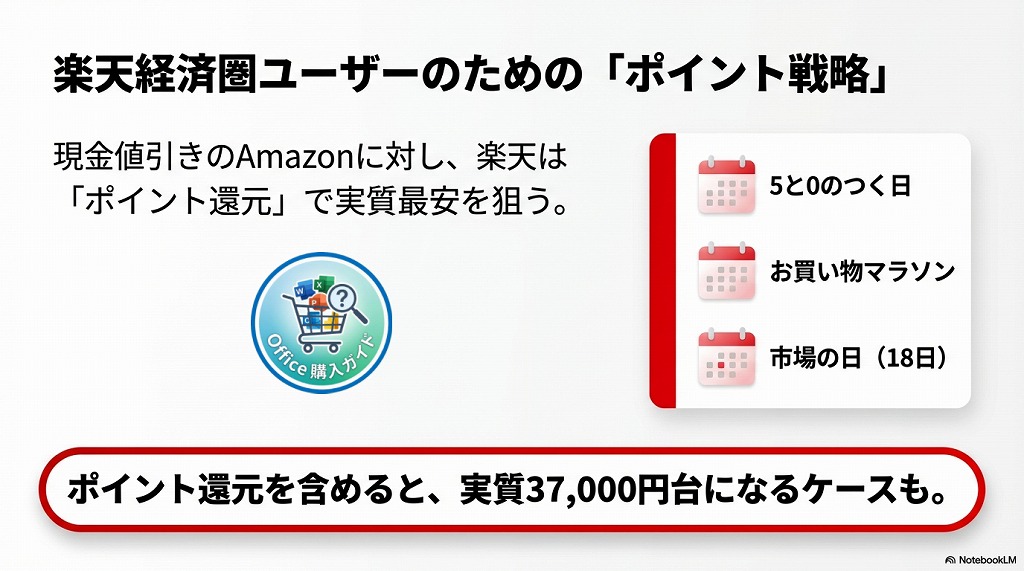 楽天のポイント還元ポイント特化日を狙う(実質最安値)