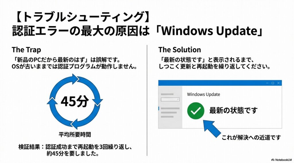 ②　Windows Updateを実行する