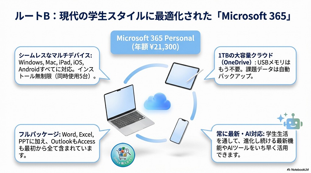 iPadやスマホでも使いたいならMicrosoft 365