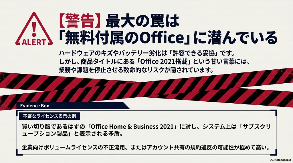 【要注意】整備済みPCに付いてくるOfficeライセンスの「グレーな実態」と対策