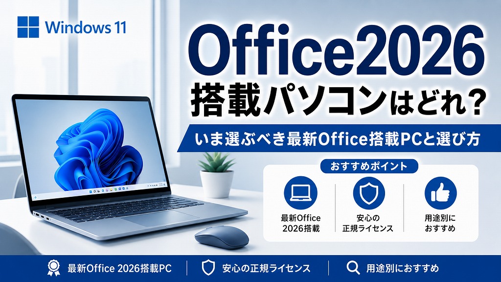 【最新】Office 2026付きパソコンは存在しない？いま買うべき最新Office搭載PCの選び方
